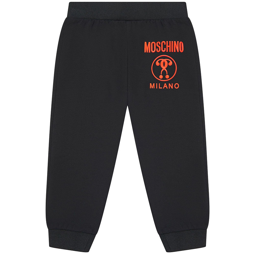Moschino Boys Milano Logo Tracksuit Black Maison Threads