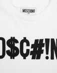 Moschino Boys Symbols Logo T-Shirt White