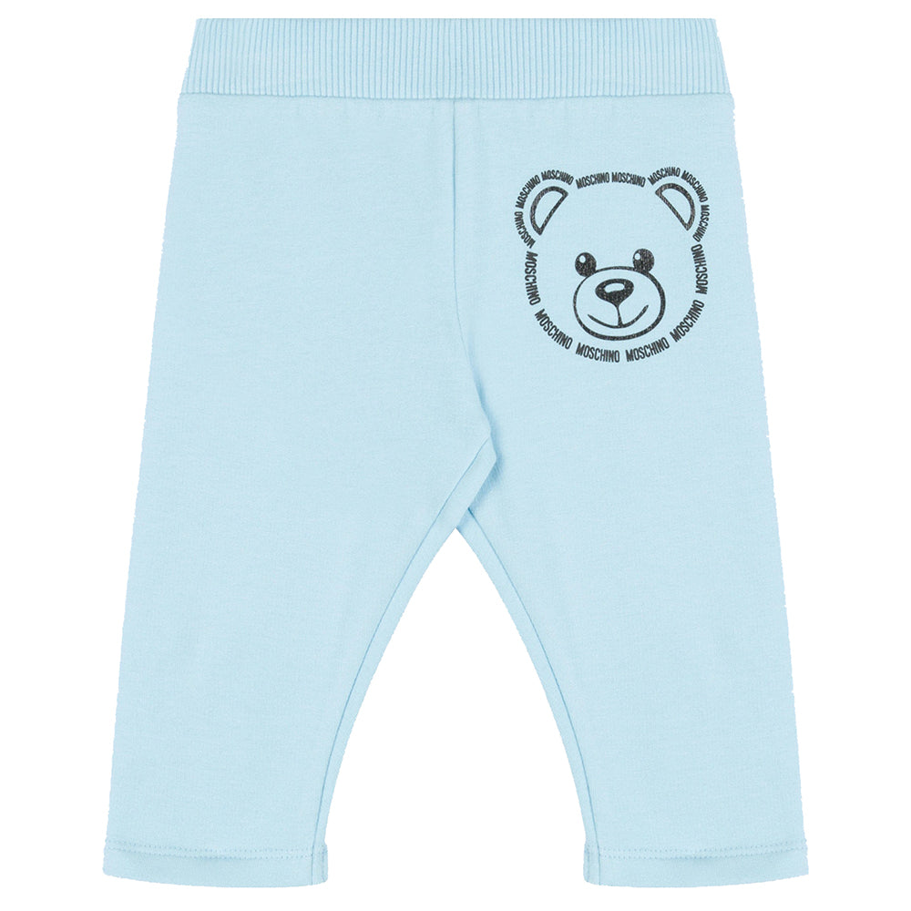 Moschino Baby Boys Teddy Bear Fleece Pants Blue