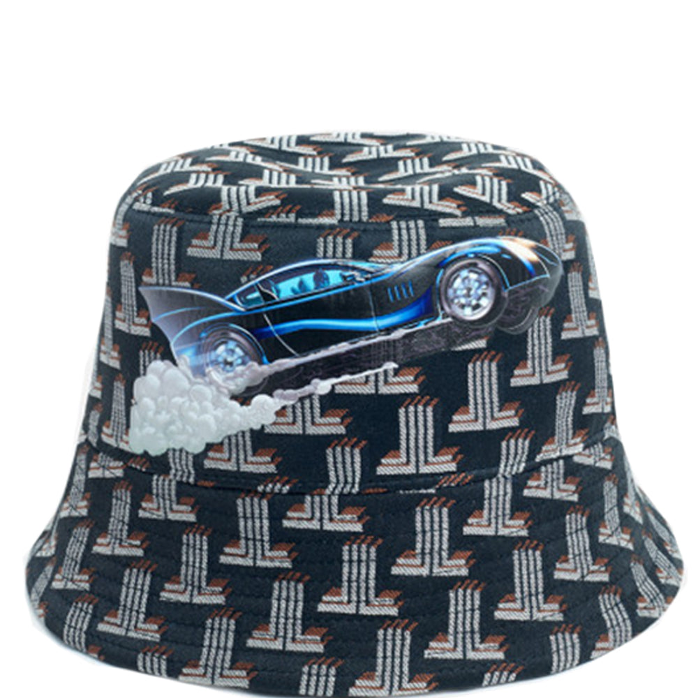 Lanvin Mens Batmobile Bucket Hat Brown