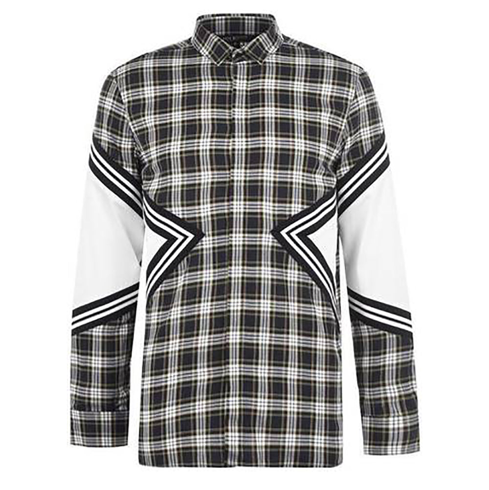 Neil Barrett Men&#39;s Chequered Shirt Black