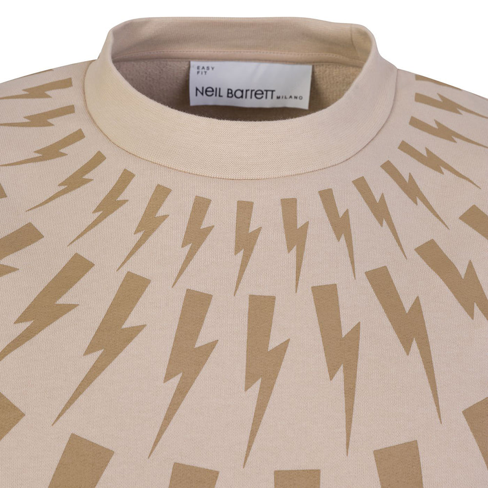 Neil Barrett Mens Thunderbolt Sweater Beige