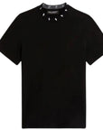 Neil Barrett Mens Thunderbolt Intarsia T-shirt Black