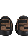 Fendi Baby Unisex FF Sneakers Brown