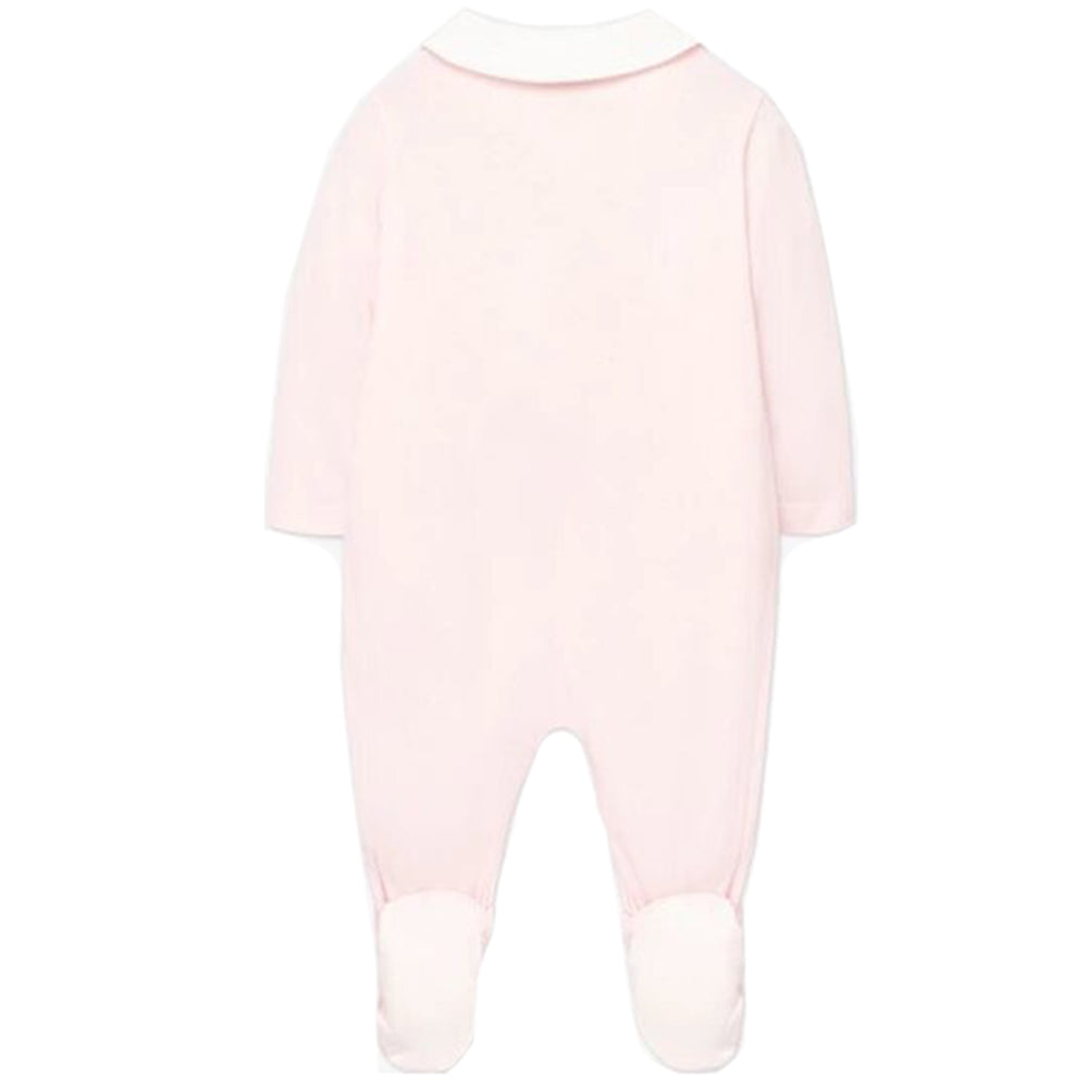 Fendi Baby Girls Bear Logo Babygrow And Hat Set Pink