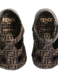 Fendi Babys Unisex FF  Logo Shoes Brown