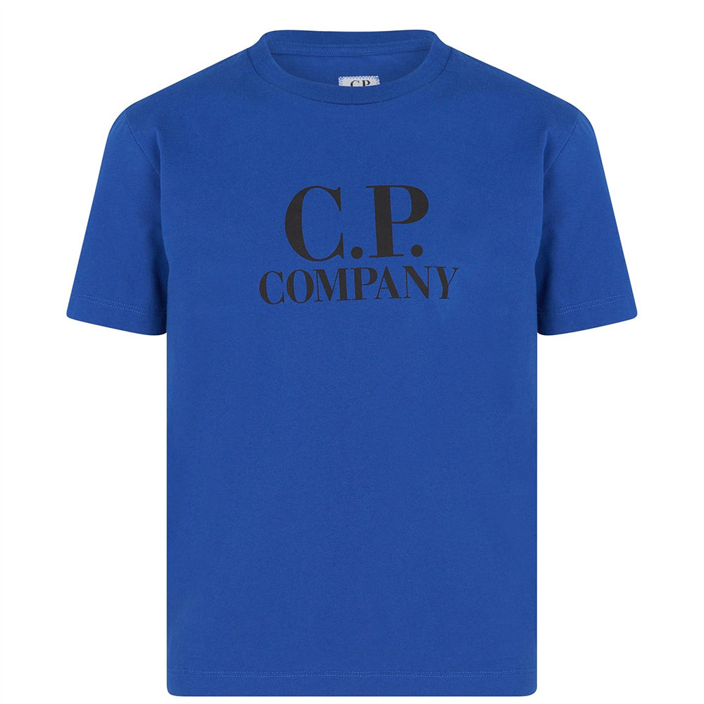 C.P Company Kids Logo Print T-shirt Blue