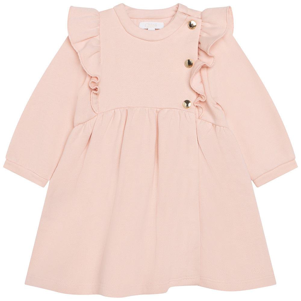 Chloe Baby Girls Frill Dress Pink