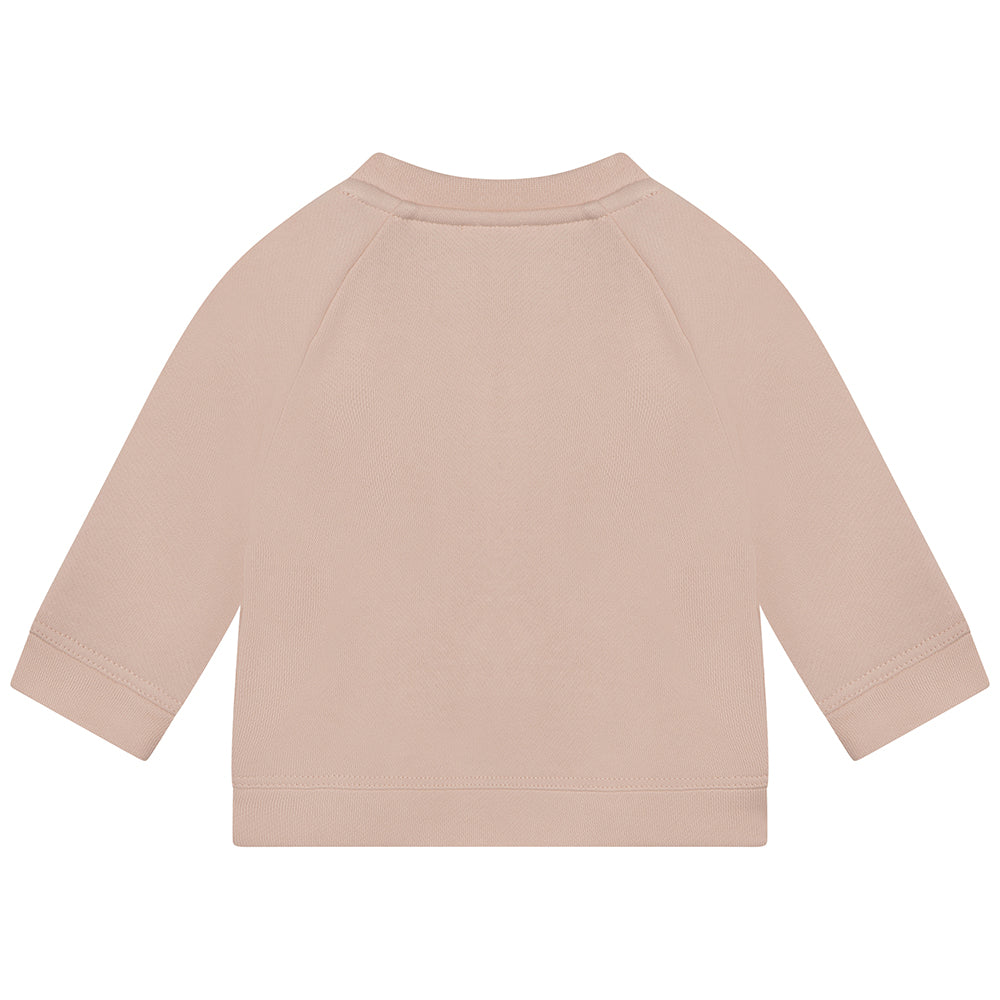 Chloe Baby Girls Embroidered Logo Sweater Pink