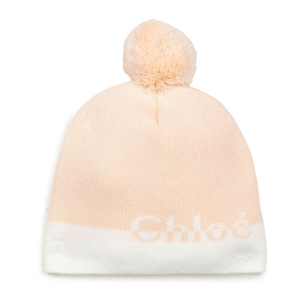 Chloe Girls Logo Wool Hat Pink