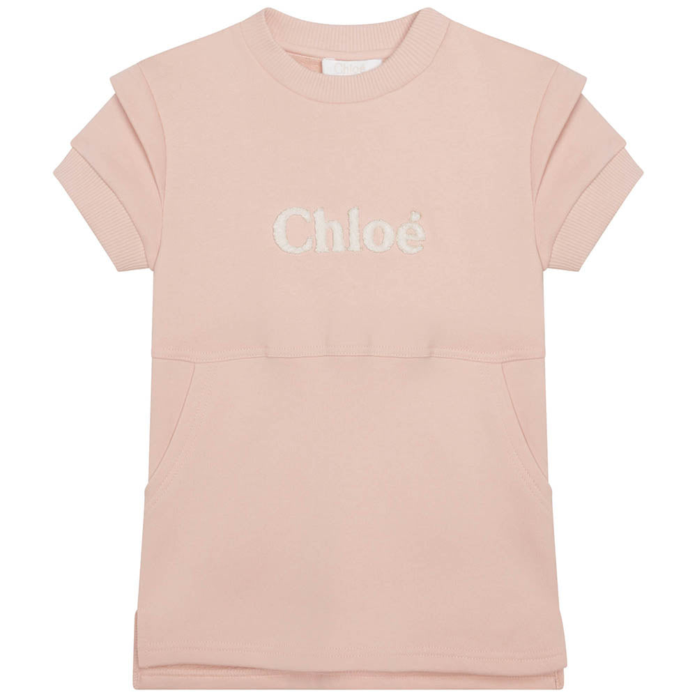 Chloe Girls Sweatshirt Dress Pink