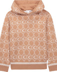 Chloe Girls Knitted Hoodie Brown