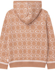 Chloe Girls Knitted Hoodie Brown