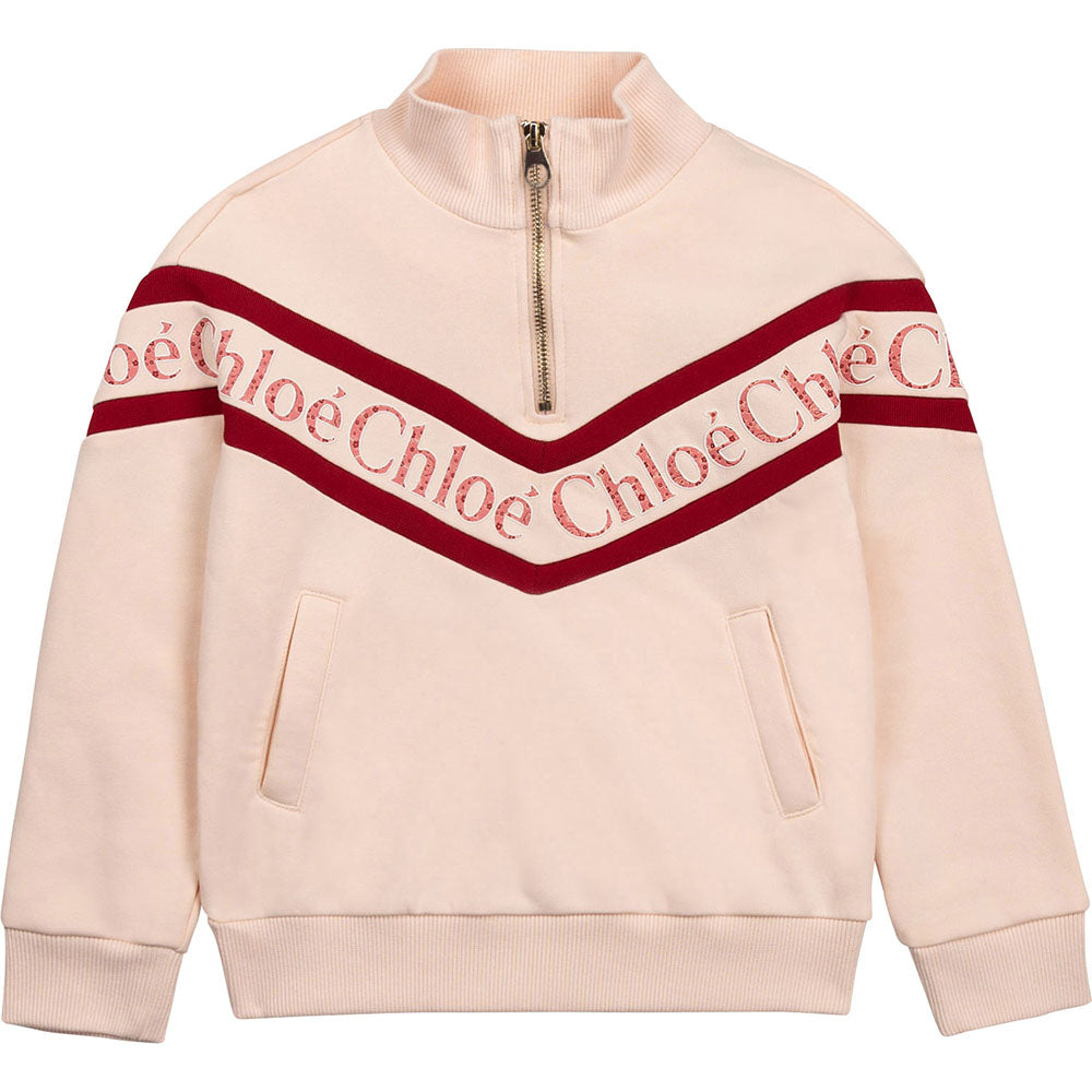 Chloe Girls Zip-Up Sweatshirt Pink