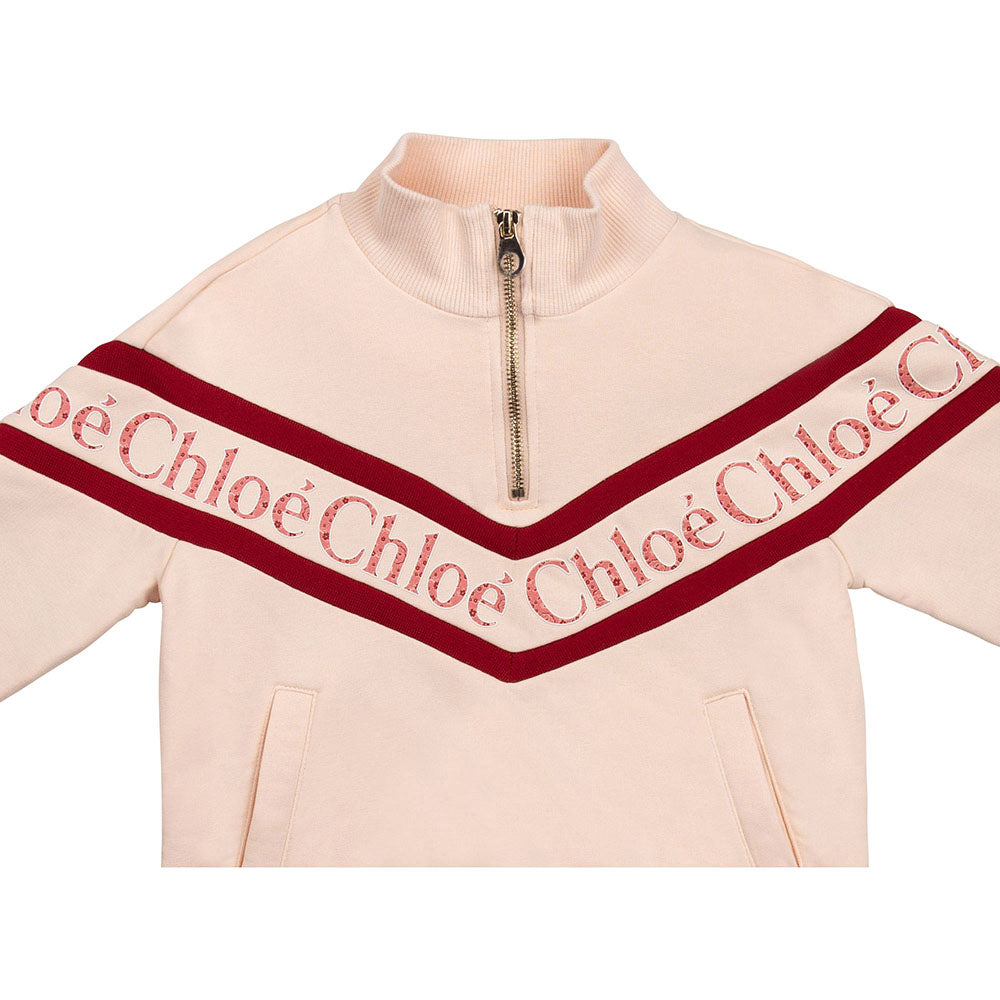 Chloe Girls Zip-Up Sweatshirt Pink