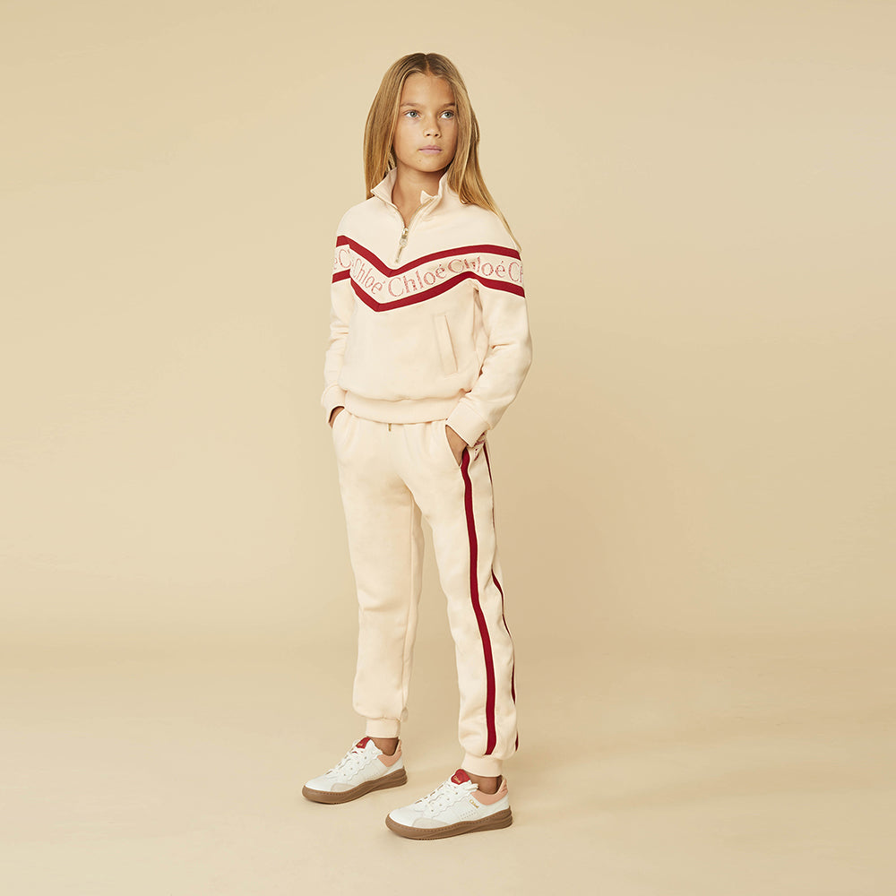 Chloe Girls Zip-Up Sweatshirt Pink