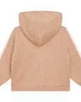 Chloé Girls Knitted Zip Up Cardigan Brown