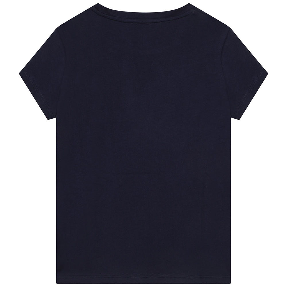 Chloe Girls Embroidered T-shirt Navy