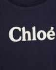 Chloe Girls Embroidered T-shirt Navy