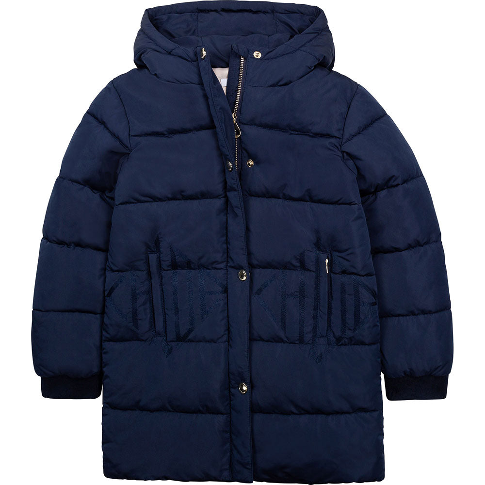 Chloe Girls Puffer Coat Navy