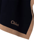 Chloé Girls Blue Knitted Cape