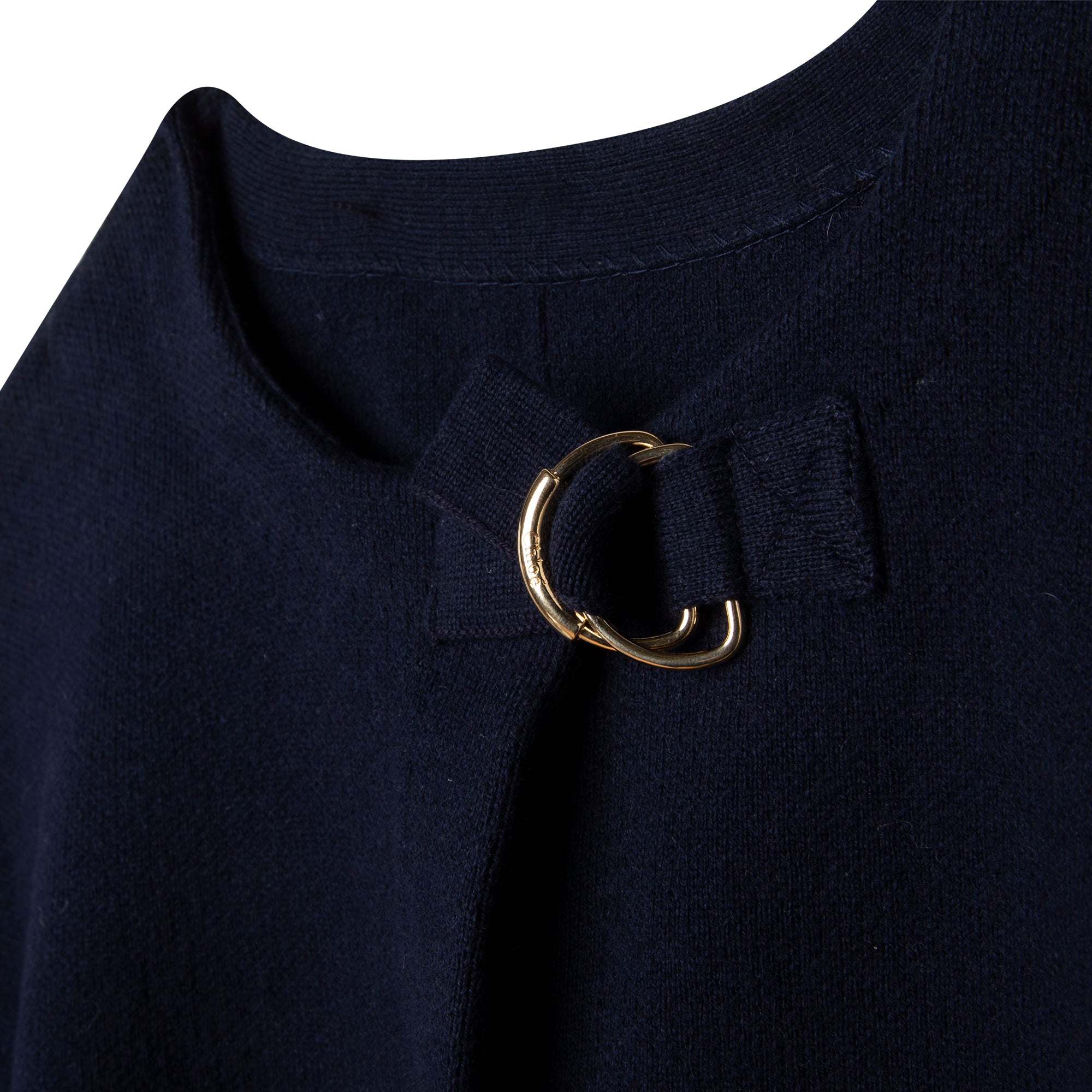 Chloé Girls Blue Knitted Cape