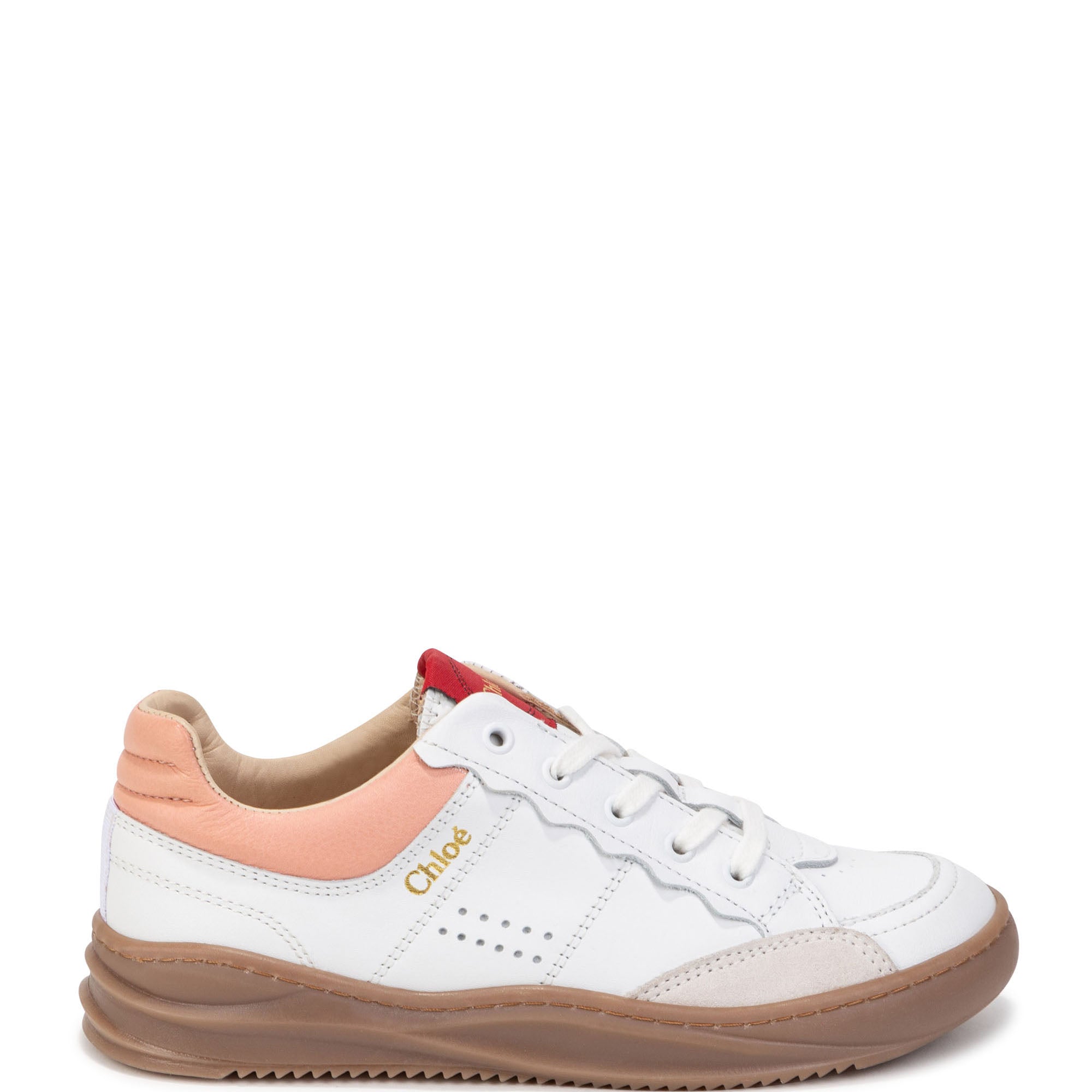 Chloe Girls Leather Trainers White