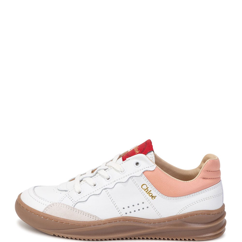 Chloe Girls Leather Trainers White