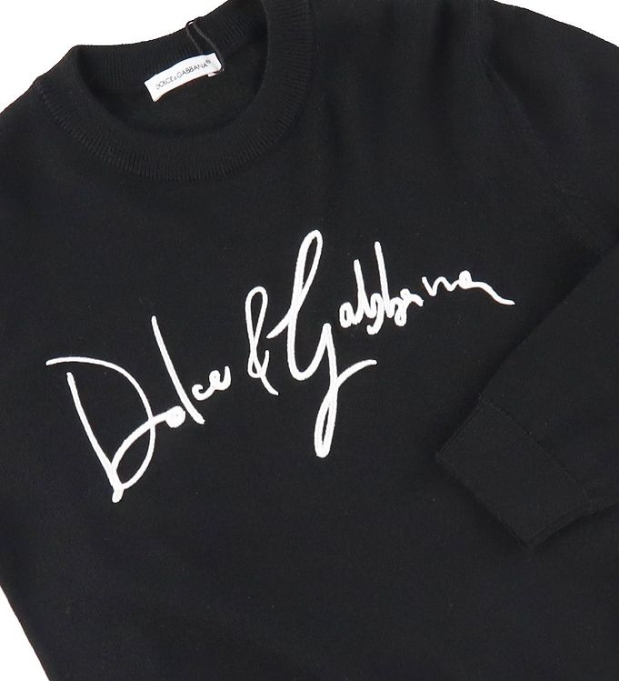Dolce &amp; Gabbana wool sweater with logo Black