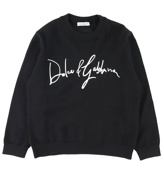 Dolce &amp; Gabbana wool sweater with logo Black