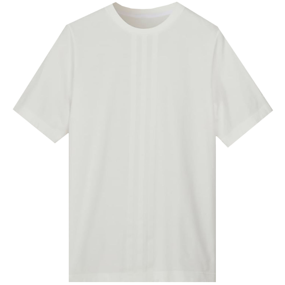 Y-3 Men&#39;s Centre Front Stripes T-Shirt White