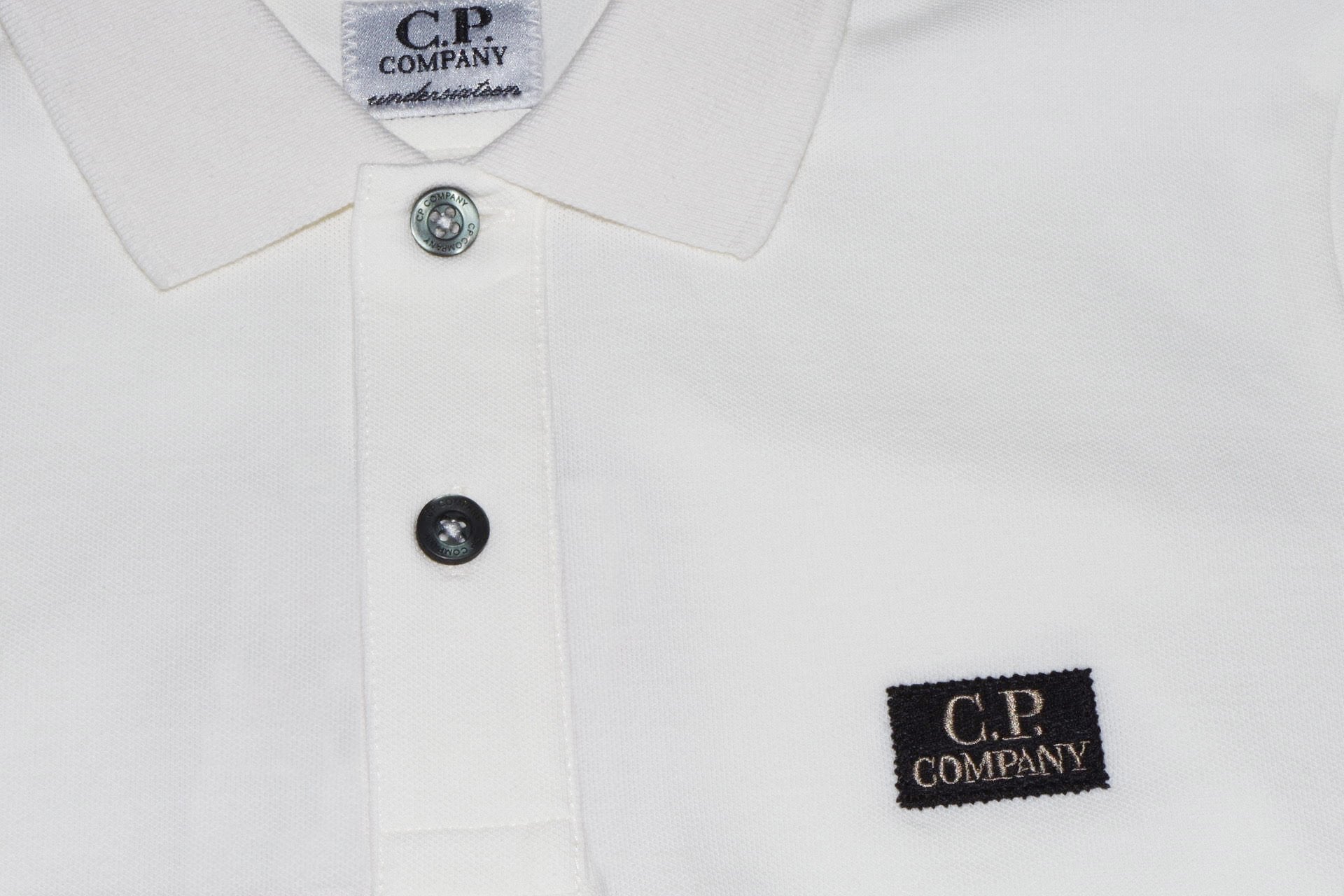 C.P Company Boys Short Sleeve Polo White