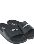 Dolce & Gabbana Boys Logo Sliders Black
