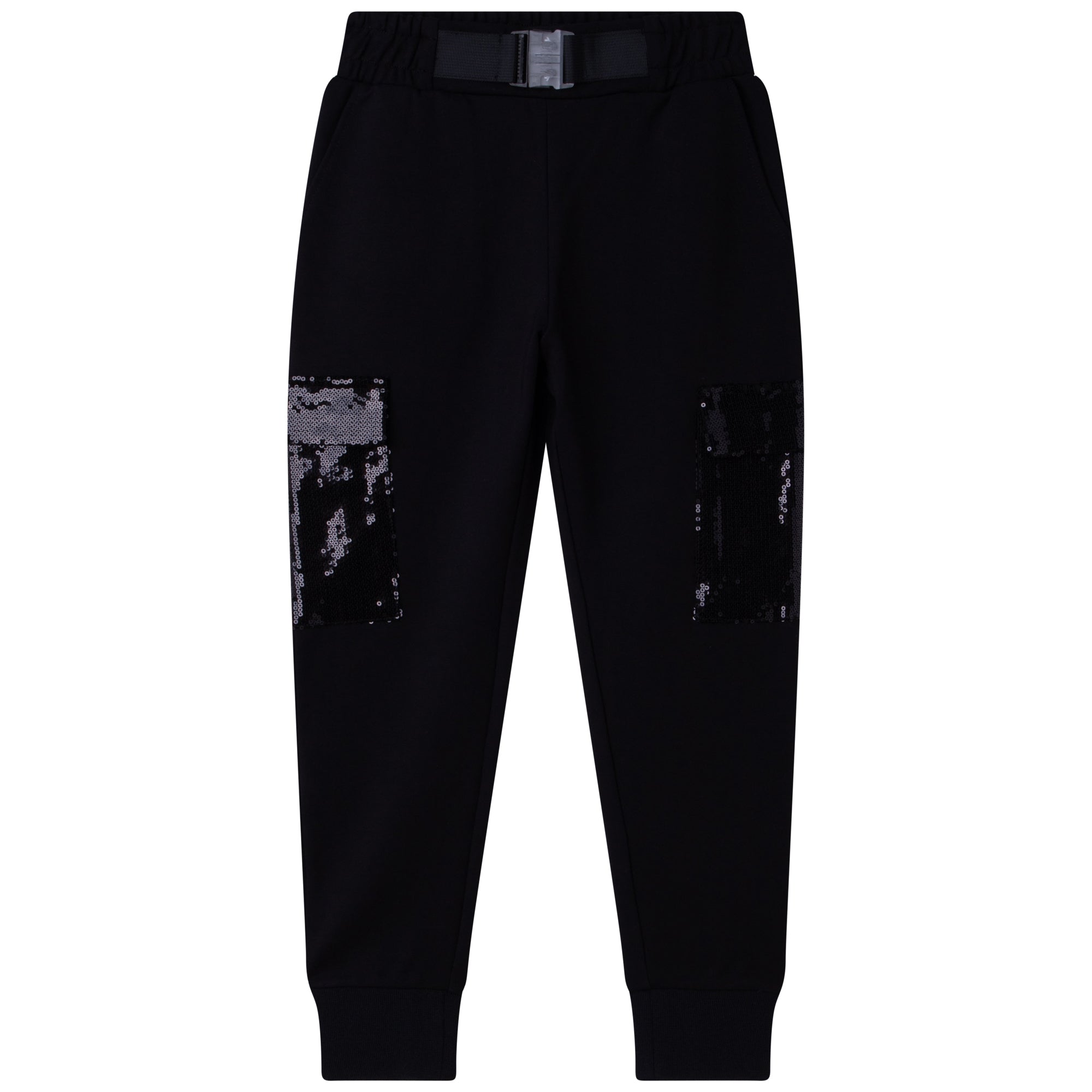 DKNY Girls Sequin Joggers Black