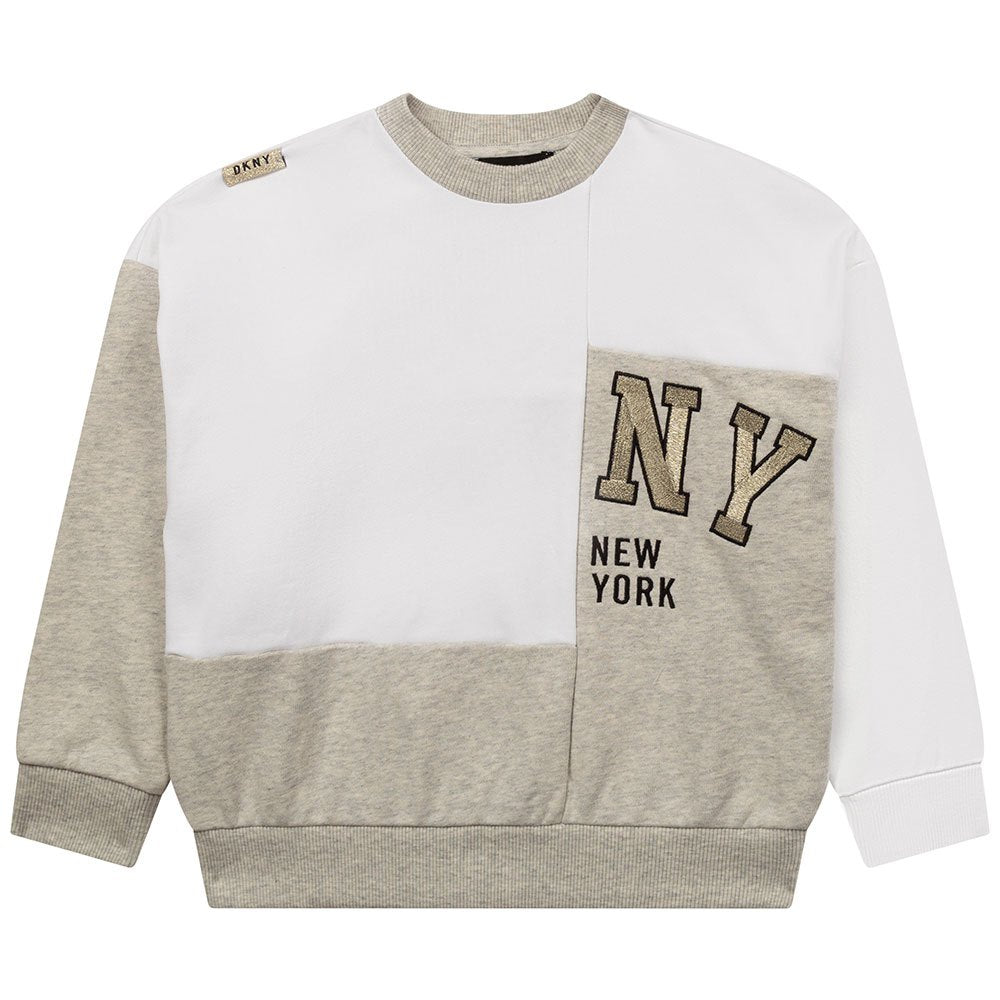 Dkny Girls Logo Sweater White