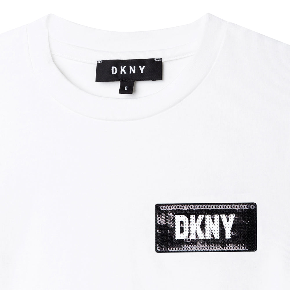 Dkny Girls Logo T-shirt White