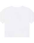 Dkny Girls Multicoloured Logo T-shirt White