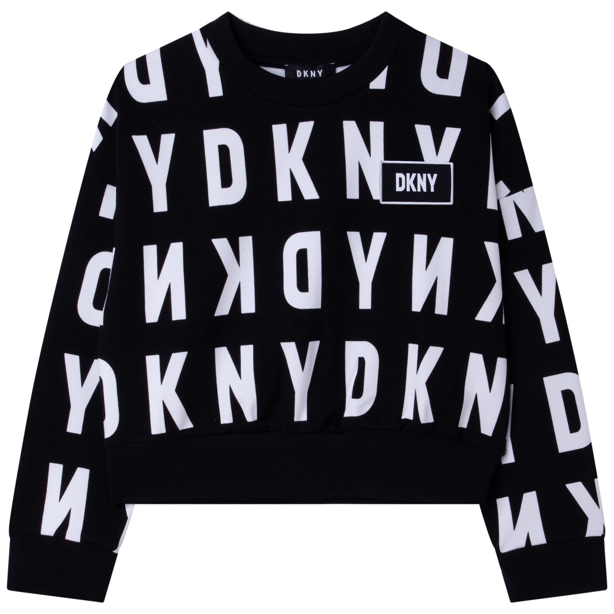 DKNY girls Iconic Logo Sweater Black