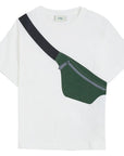 Fendi Kids Crossbody Bag Printed T-Shirt White