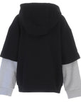 Fendi Boys Embossed Logo Hoodie Black