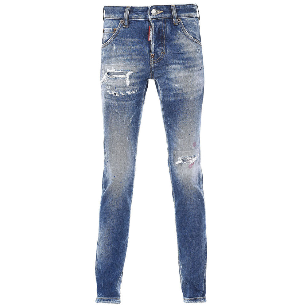 Dsquared2 Boys Distressed Denim Jeans Blue