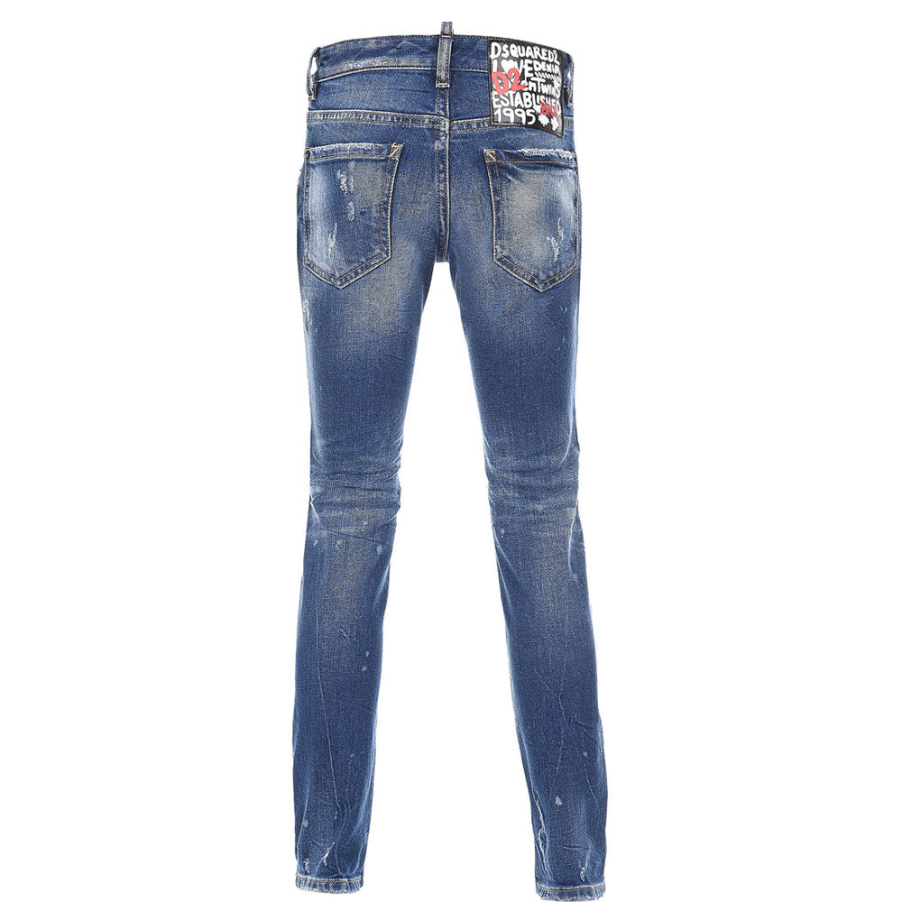 Dsquared2 Boys Distressed Denim Jeans Blue