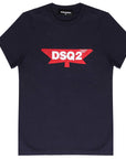 Dsquared2 Boys DSQ2 Logo T-shirt Navy