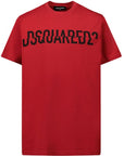 Dsquared2 - Boys Jersey Logo T-shirt Red