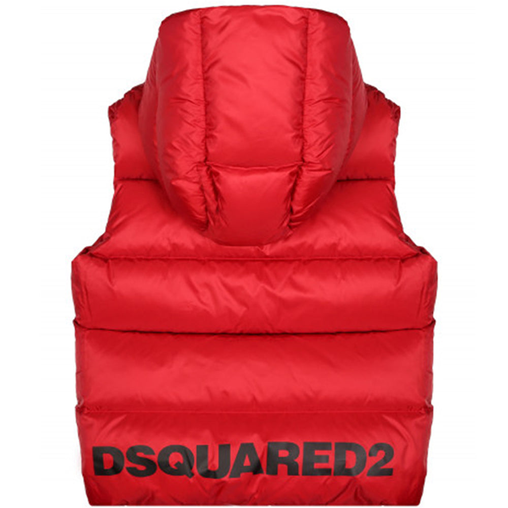 Dsquared2 Boys Puffer Gilet Red