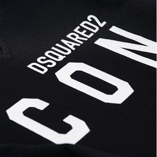 Dsquared2 Boys Black logo print cotton sweatshirt
