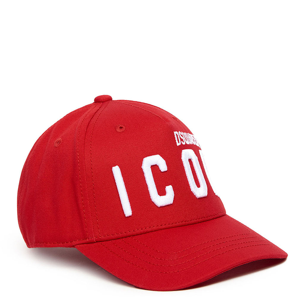 Dsquared2 Kids Logo Embroidered Logo Cap Red