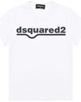Dsquared2 Boys Logo Crew Neck T-Shirt White