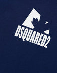 Dsquared2 Boys Logo Print Cotton T-Shirt Navy