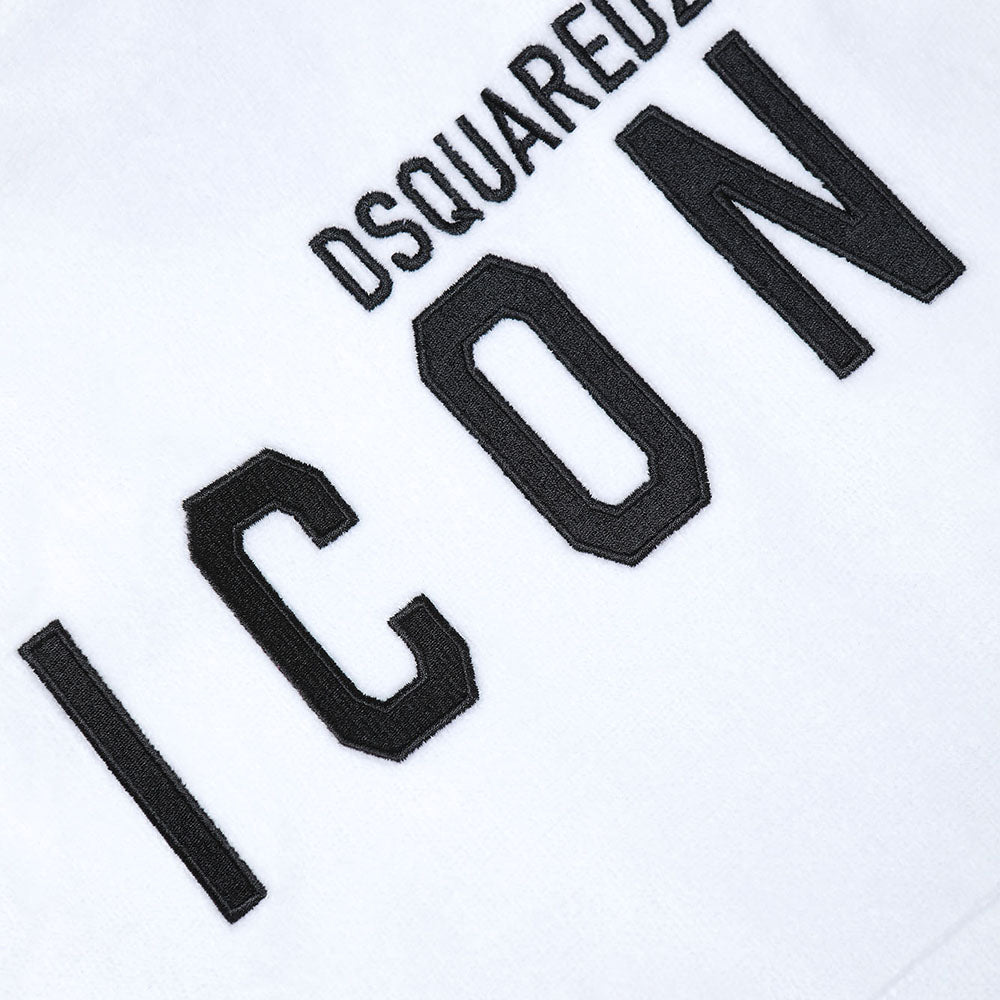 Dsquared2 Boys Icon Logo Bathrobe White